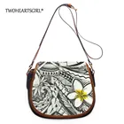 Женская мини-сумка через плечо Twoheartsgirl, из полинезийской кожи, с принтом, Классическая, регулируемая