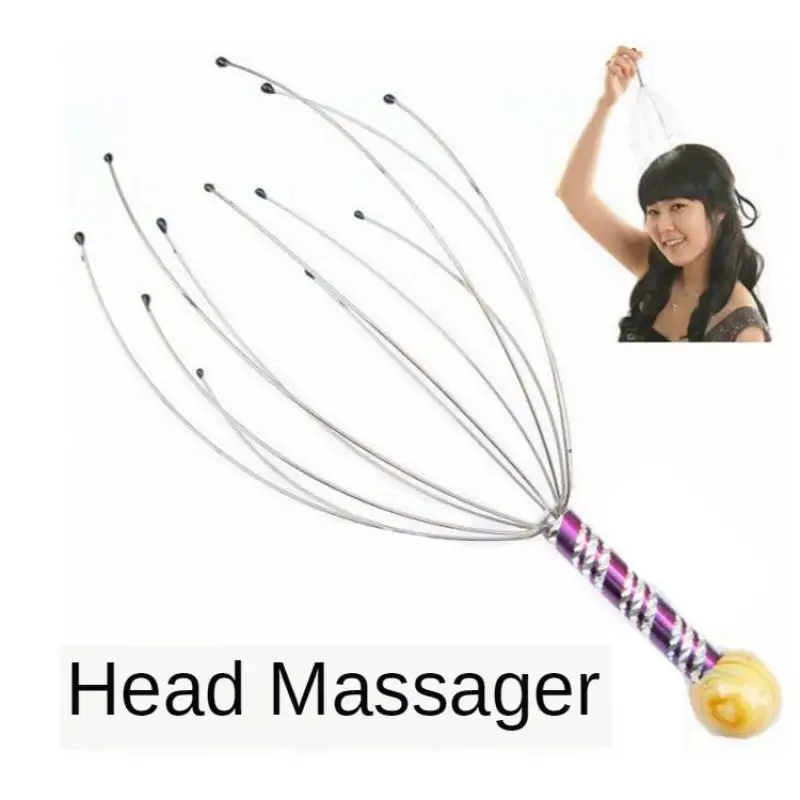 

Manual Wire Head Massager Octopus Head Massage Reduce Fatigue Comfort Hair Care Tool Beautiful Hair Healthy Care Tools