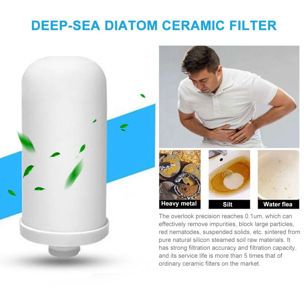 

Faucet Water Filter System Water Purifier Kitchen Faucet Washable Ceramic Percolator Tap Water Filter Replacement
