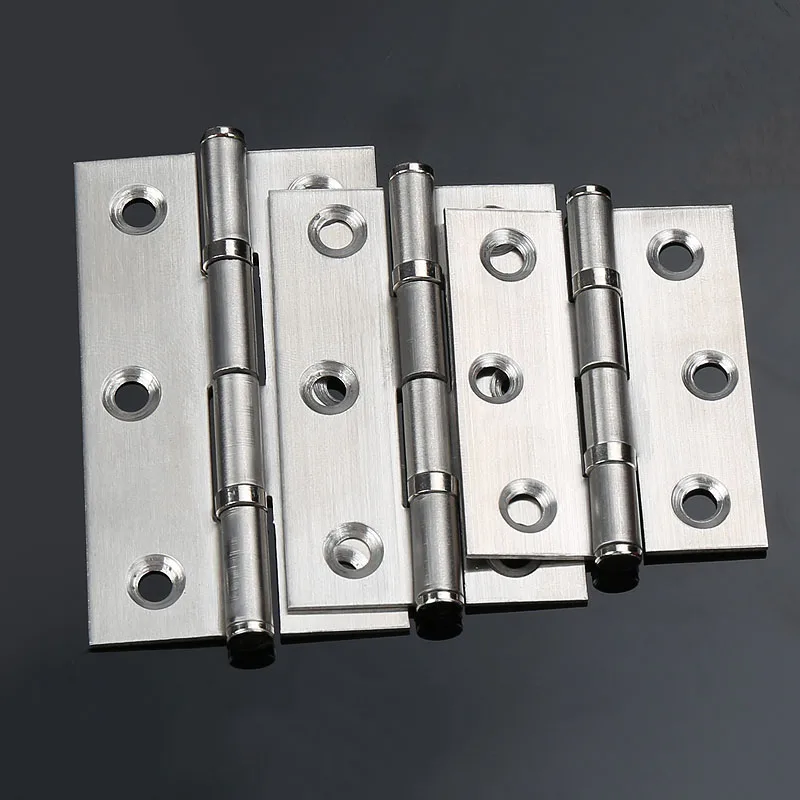 2/2.5/3/4 Inch Mini Flat Hinge Stainless Steel Cabinet Doors Windows Hinge Wooden Box Equipped with Screws,Furniture Hardware