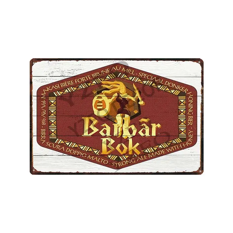 

Belgian Beer Vintage Metal Metal Plates For Wall Bar Home Pub Art kitchen Coffee Decor 30X20CM DU-9144B