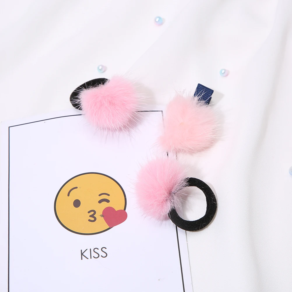 Женская резинка для волос M MISM Детская с норковым шариком модный аксессуар