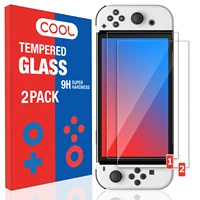 2pcs anti fingerprint screen protector for nintendo switch oled 9h hd tempered glass protective film for switch oled accessories