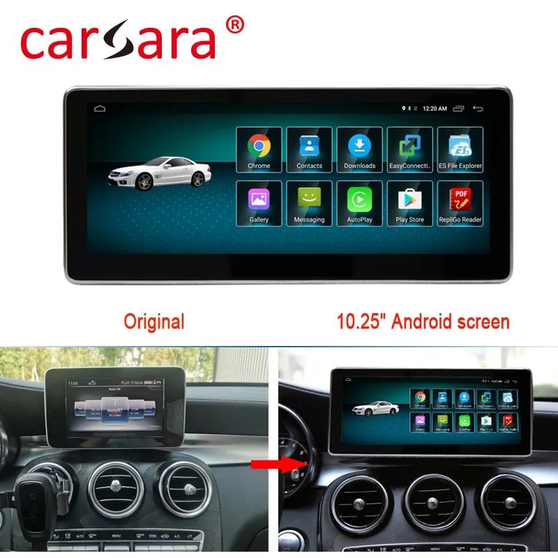 4+ 64G 10,2" Android монитор для Benz C Class W205 S205 C205 GLC Class X253- сенсорный экран навигация мультимедийный плеер