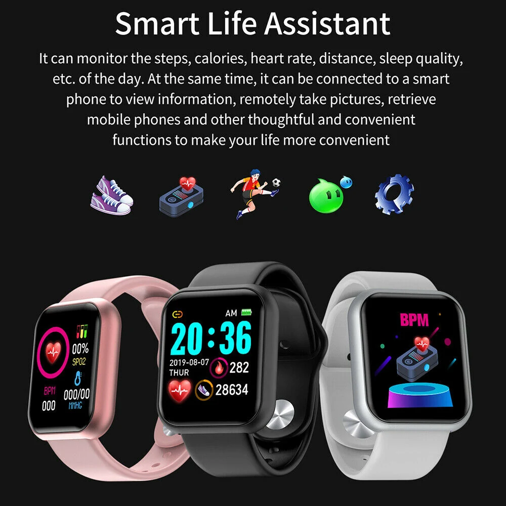 

Smart Watches 2021 Android Smart Watch Men Women Kids Smartwatch Heart Rate Monitor Fitness Tracker Sport Watch Smart Bracelet