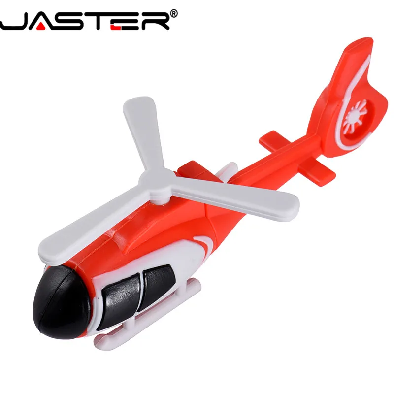 

JASTER USB 2.0 Cartoon Helicopter Model USB Flash Drive Pendrive 4GB 128GB 16GB 32GB 64GB Pen Drive Aircraft U Disk Memory Stick