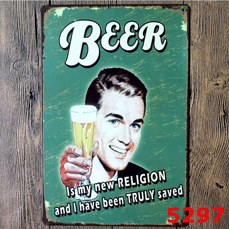 

Metal Tin Sign Beer Decoration Bars Taverns Household Antique Posters Cafe Art