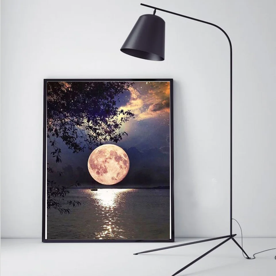 Набор для алмазной вышивки Луна Yikexin крестиком мозаика в подарок | Дом и сад