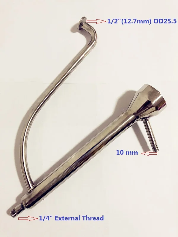 Parrot Body Top 1/"(12,7 мм) OD25 адаптер Tri-clamp подключения, под 1/4" Внешняя резьба шаровой клапан подключения SS304