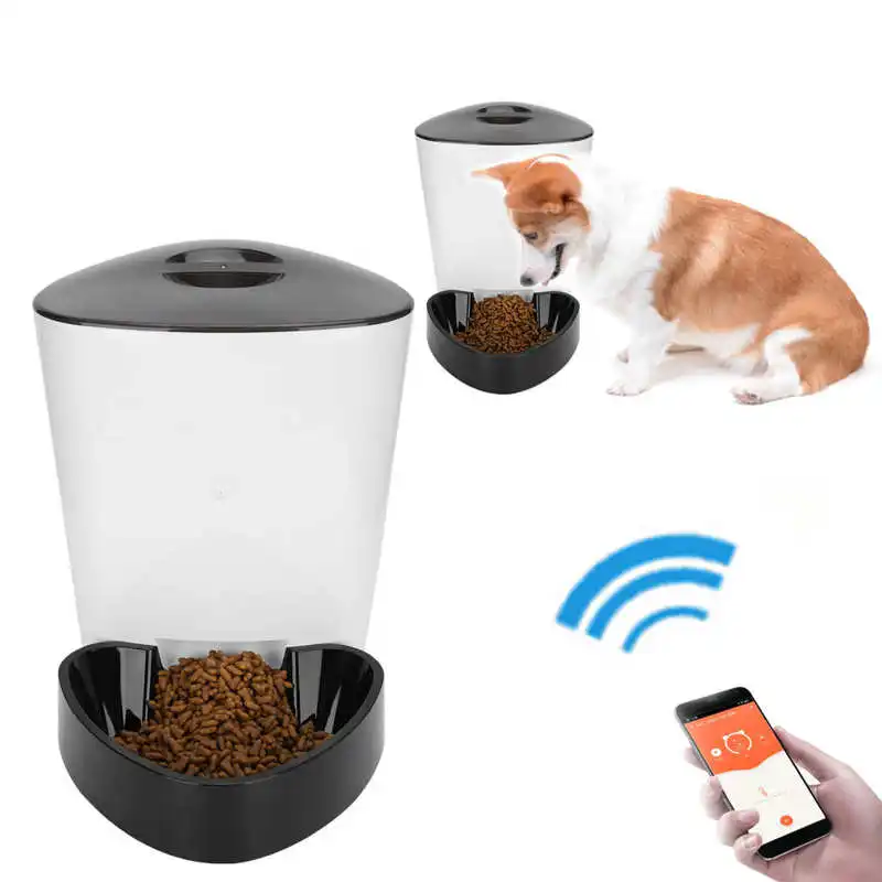 

Intelligent Dog Feeder Pet Timing Feeder WiFi Remote Control Dogs Cats Automatic Food Dispenser Pet Supplies US Plug 110-240V
