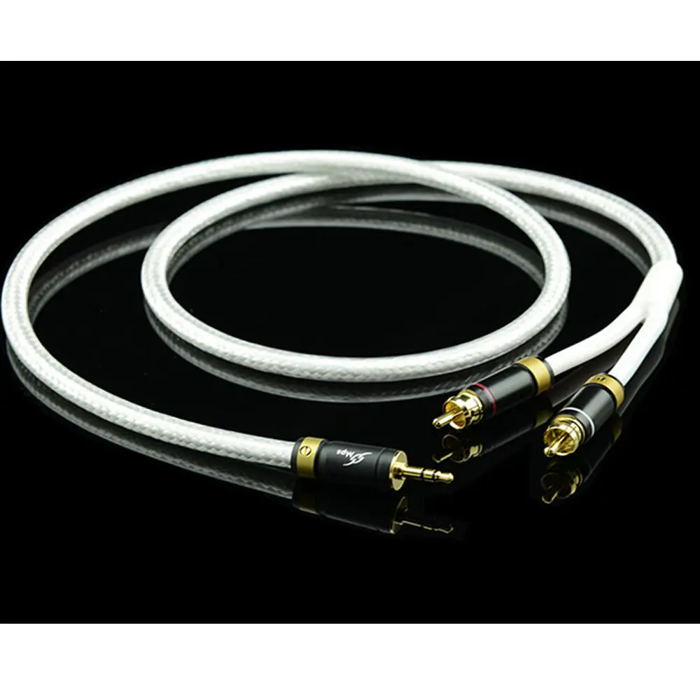 Подробные сведения о High End MPS M 4 3 5 мм до 2 RCA аудио кабель Щепка покрытием 6N из