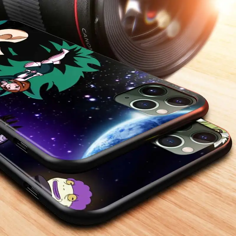 

Cute Anime Japanese For Apple iPhone 12 Pro Max Mini 11 Pro XS Max X XR 6S 6 7 8 Plus 5S SE2020 Black Phone Case