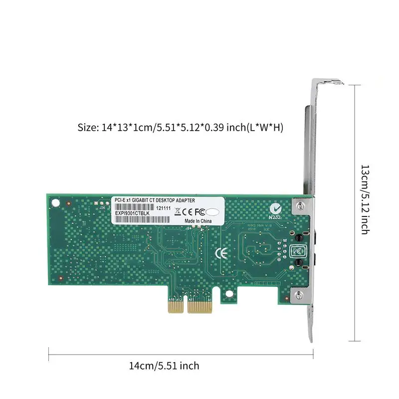 

AOZBZ INTEL 82574L Network Card 10/100/1000Mbps EEE 802.1P/Q 802.3AB/AC/AD/U/X RJ45 PCI-E Network Interface Controller
