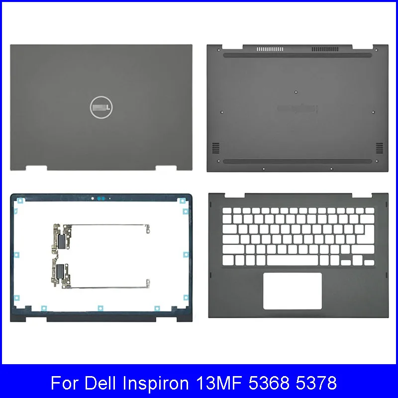

Задняя крышка для ноутбука Dell Inspiron 13MF 5368 5378 серия, передние петли, Упор для рук, Нижняя крышка A B C D, серый