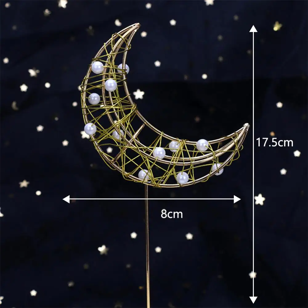 Совершенно новый 1 шт. Луна Звезда в форме сердца светодиодный жемчужный торт