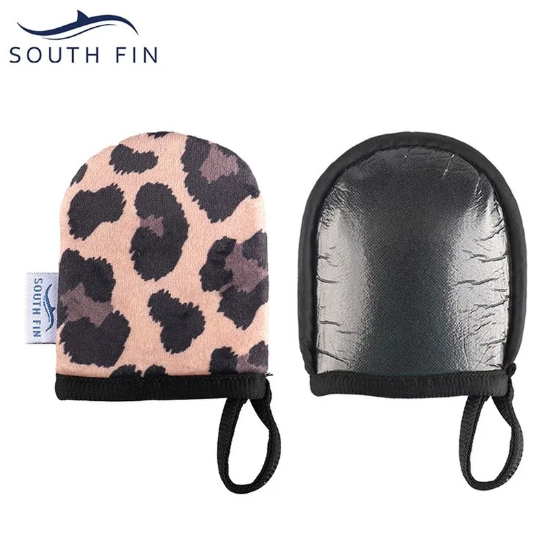 

Leopard-print Finger Set SOUTH FIN Cross-border Black Coated Oil-colored Velvet Glove Emulsion Applicator Tool