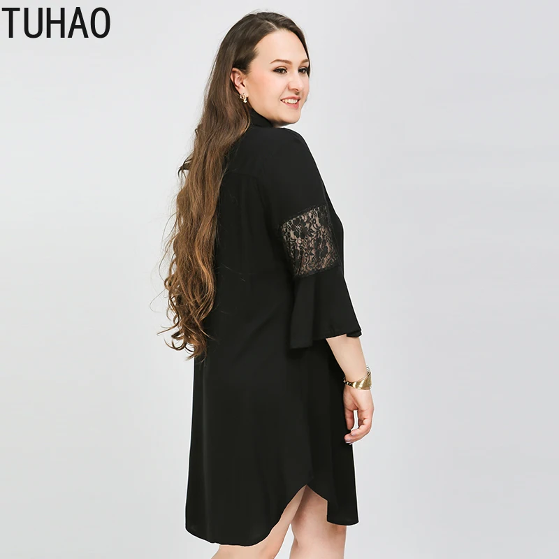 Блузка женская кружевная черная/розовая батальных размеров 4XL/5XL | Женская одежда