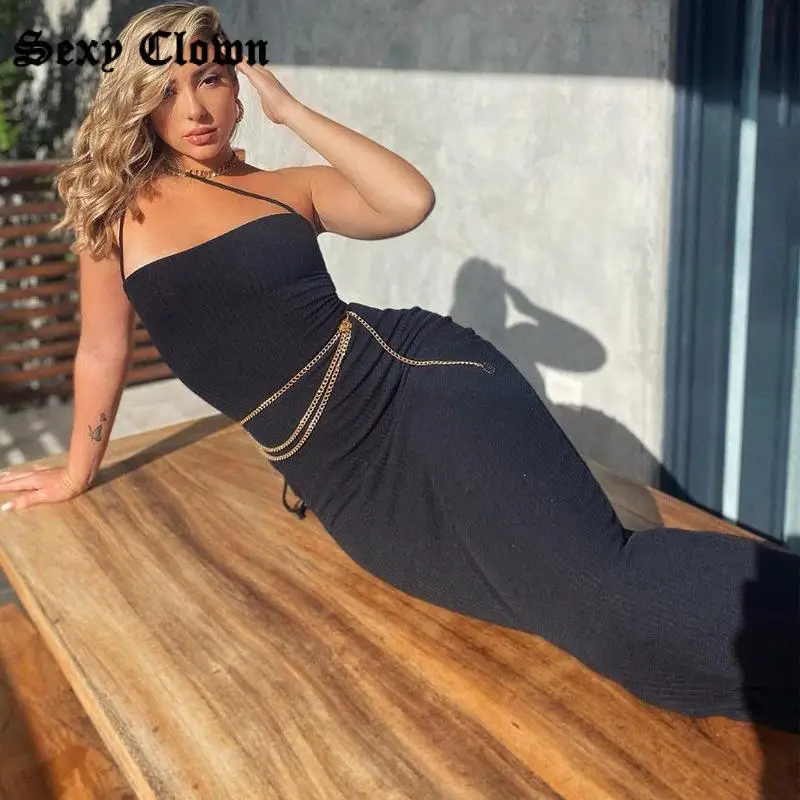

Sleeveless Backless Bandage Sexy Maxi Dress Summer Women Fashion Bodycon Stretchy Party Elegant Female Clothing