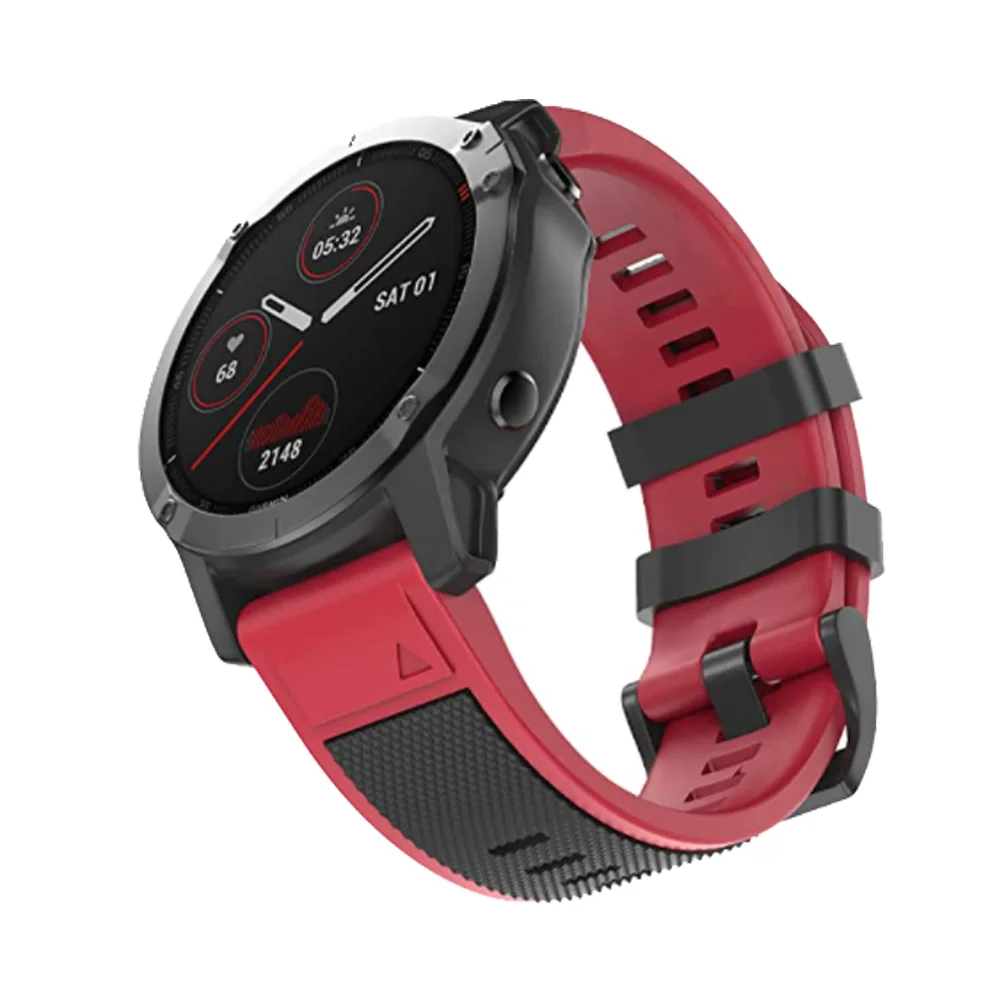 Ремешок силиконовый для наручных часов Garmin Fenix 6X 5X 3 D2 браслет Тактический Bravo
