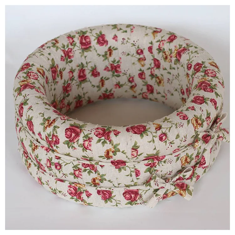 Newborn Baby Photography Props Basket Broken Flower Ring Pastoral Style Photo Studio Shooting Round | Мать и ребенок