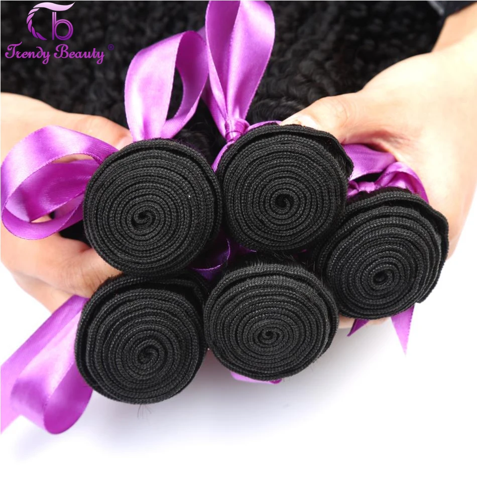 Перуанские кудрявые волосы 3/4 пряди 100% человеческие для наращивания Бесплатная