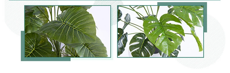 75 см 24 головы Monstera большое искусственное дерево тропическая Пальма зеленые растения пластиковые листья поддельные листья черепахи для домашнего декора Вечерние