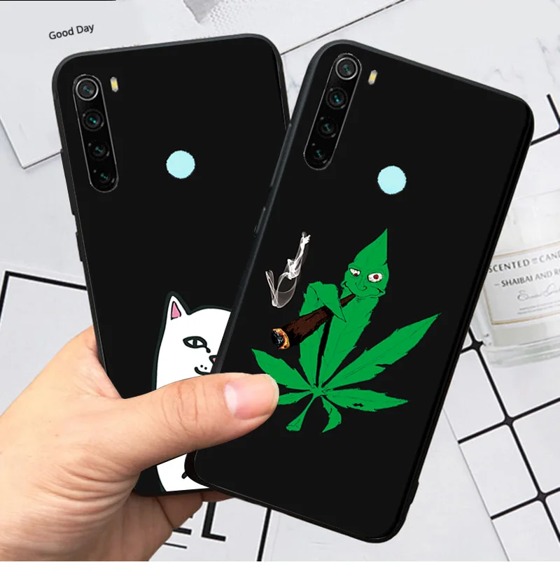 Чехол для телефона Xiaomi Redmi Note 8T черный крутой чехол из ТПУ с кошками и листьями 8 Pro
