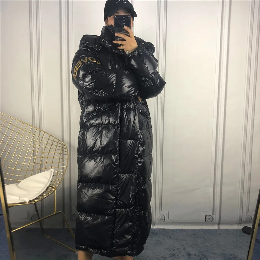 BF зимние пуховые пальто женские Длинные куртки модная яркая парка с капюшоном пуховая куртка женская верхняя одежда теплое водонепроницаемое пальто
