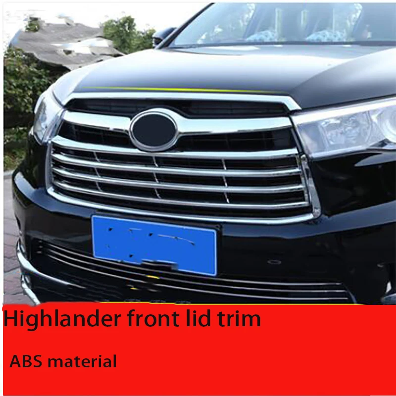 Аксессуары для TOYOTA HIGHLANDER KLUGER 2014 2015 2016 хромированный передний капот решетка