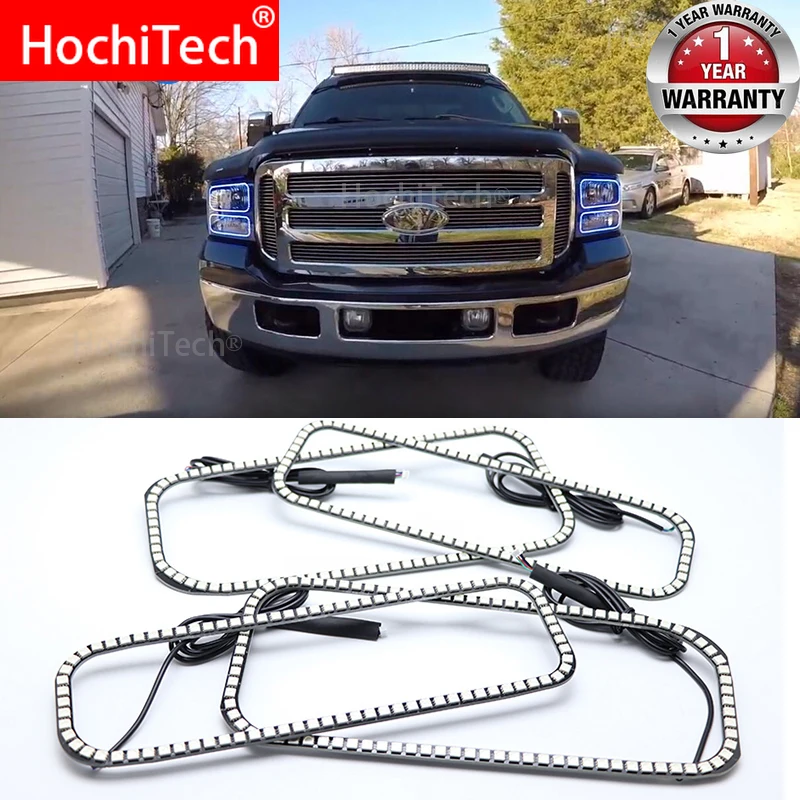 

Последняя фара Мульти-Цвет RGB светодиодный Ангельские глазки гало кольца дневные ходовые огни РФ Пульт дистанционного управления Управлен...