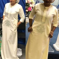 hd 2022 turban dresses for women african shiny maxi dress muslim fashion white hijab abaya lady party tradition clothing