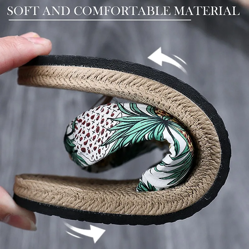 Женские плетеные пляжные шлепанцы Нескользящие мягкие тапочки на плоской