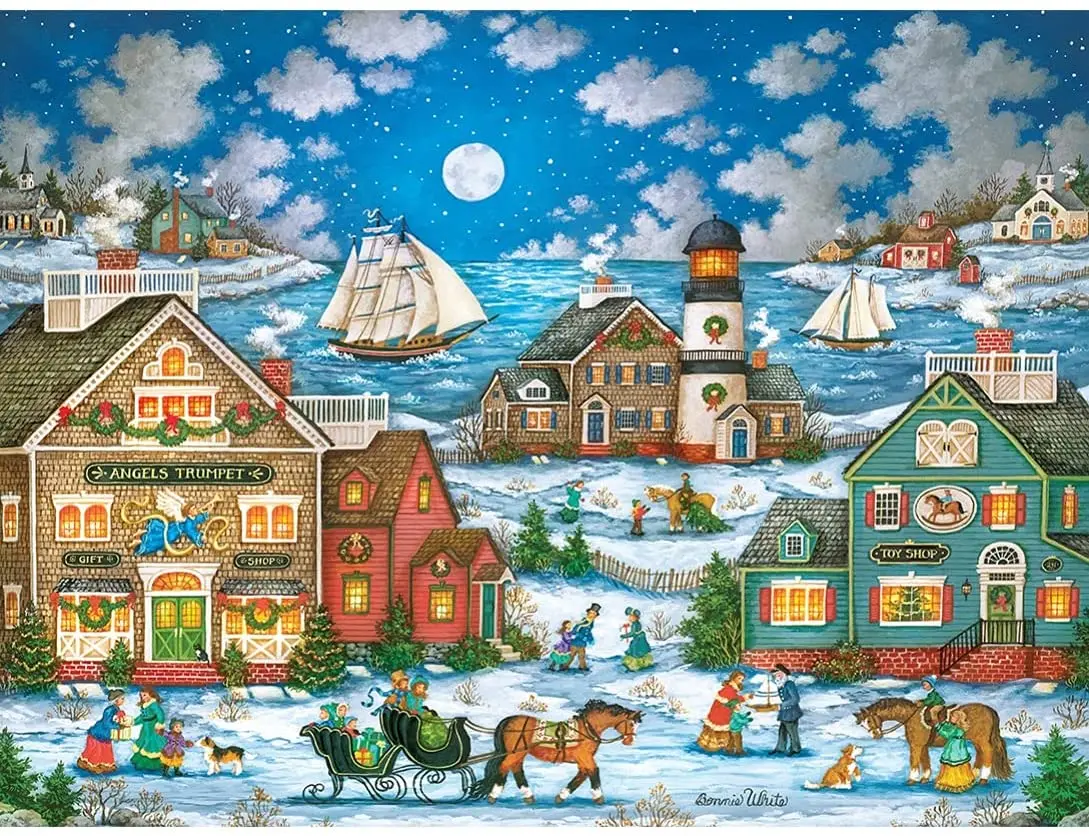 

1000 Piece Jigsaw Puzzle for Adult, Family,or Kids-Guilding Light By Masterpieces Wood Toys Wooden Toys 3d Puzzle for Adults