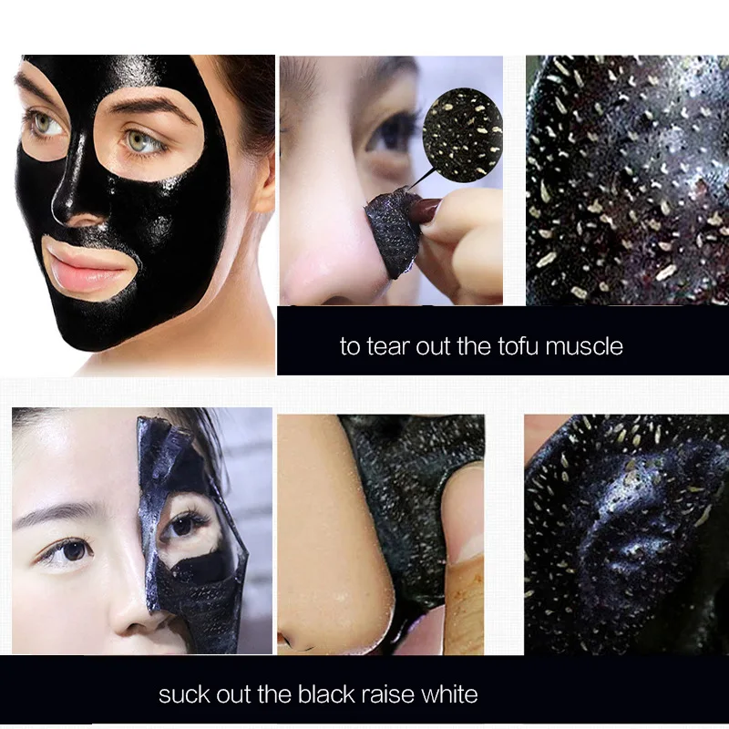 

New Blackhead Remover Tearing Mask Deep Cleaning Skin Care Peel Off Masks Oil Control Deep Purifying Charcoal Black Mud Mask
