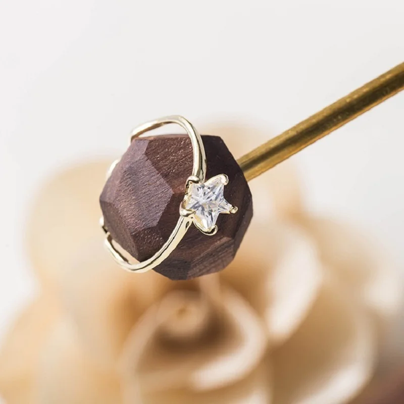 Простые Стильные маленькие свежие ювелирные изделия женские кольца с буквами