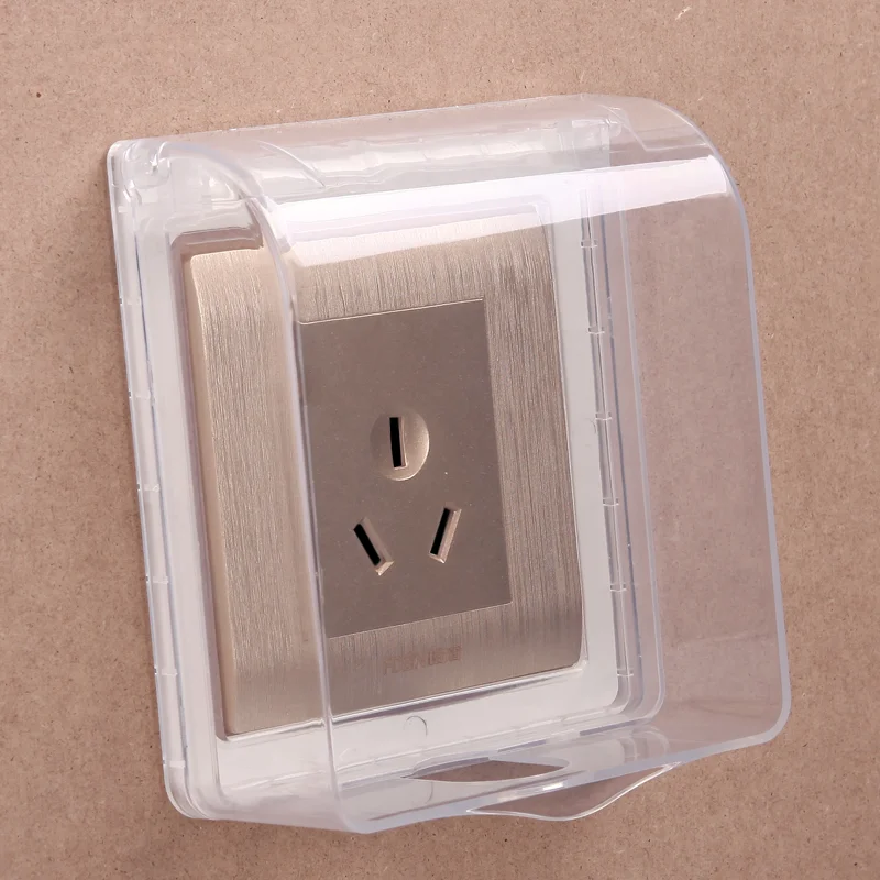 

Aqumotic 86-type Switch Waterproof Cover Child Protection Socket Switch Sticker with Lid Dust-proof Plug Safety Box Acrylic