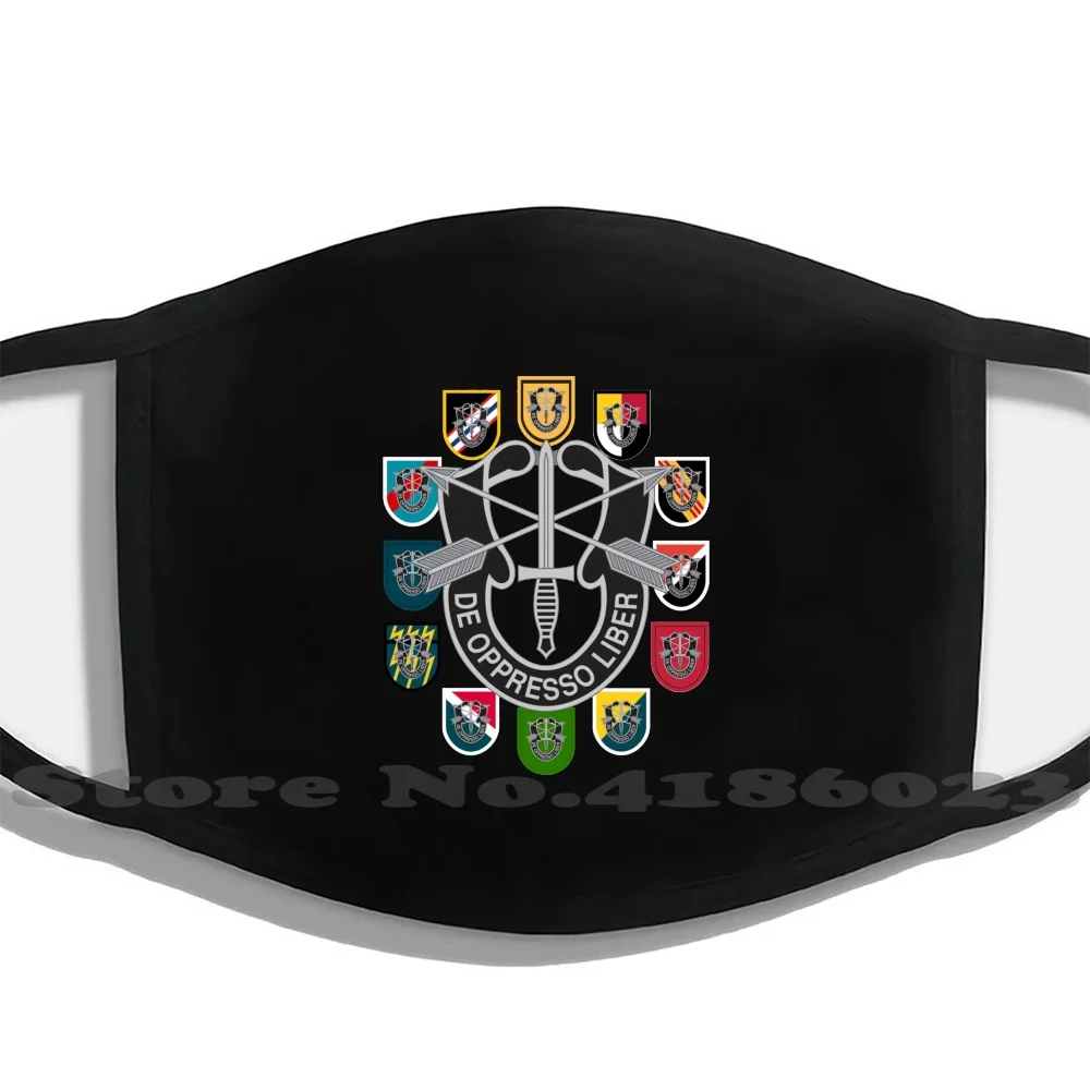 

Us Army Special Forces - De Oppresso Liber Half Face For Men Women Ladies Diy Mouth Masks 1St Special Forces Group 1St Sfg 3Rd