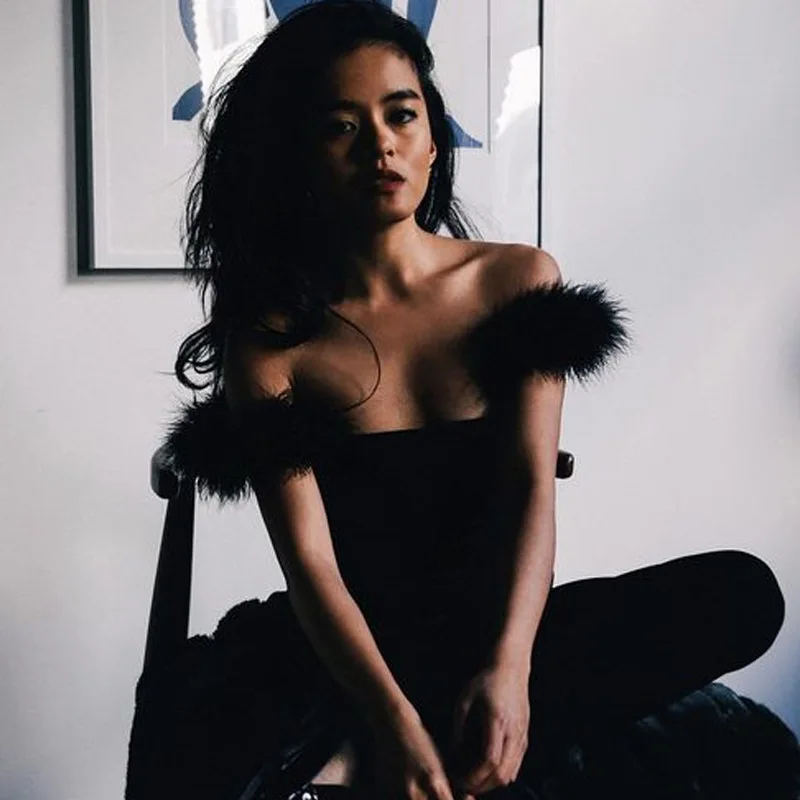 2018 Летний Тонкий короткий топ из искусственного меха сексуальный женский без