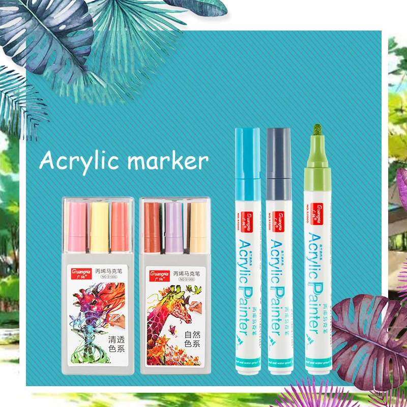 24 48 2 цвета мм Металлические цветные акриловые маркер с перманентной краской
