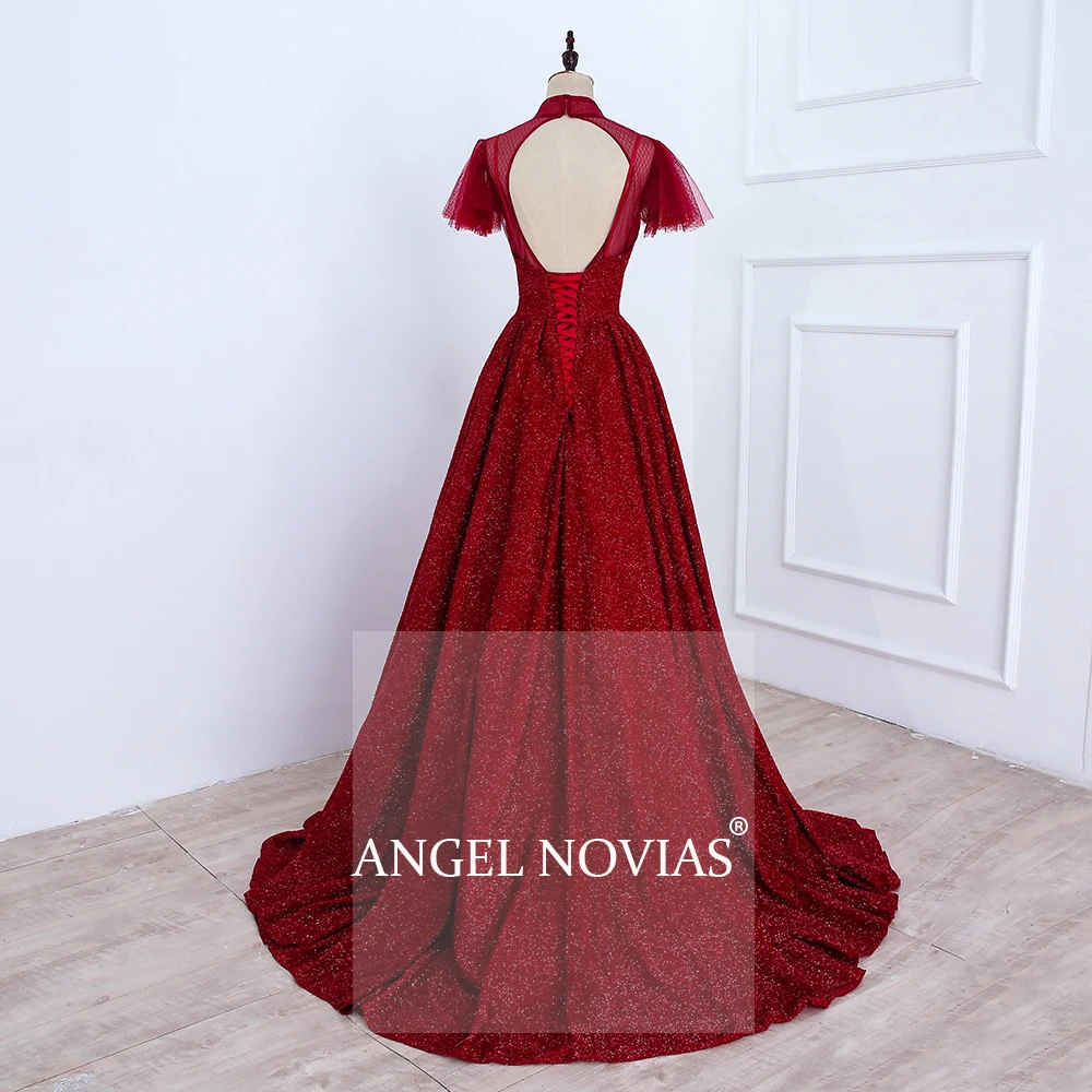 Новое поступление настоящие длинные элегантные Бордовые женские вечерние