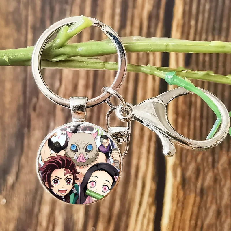 Брелок для ключей с фигуркой рассекающего демонов кольцо подвеской в виде катаны