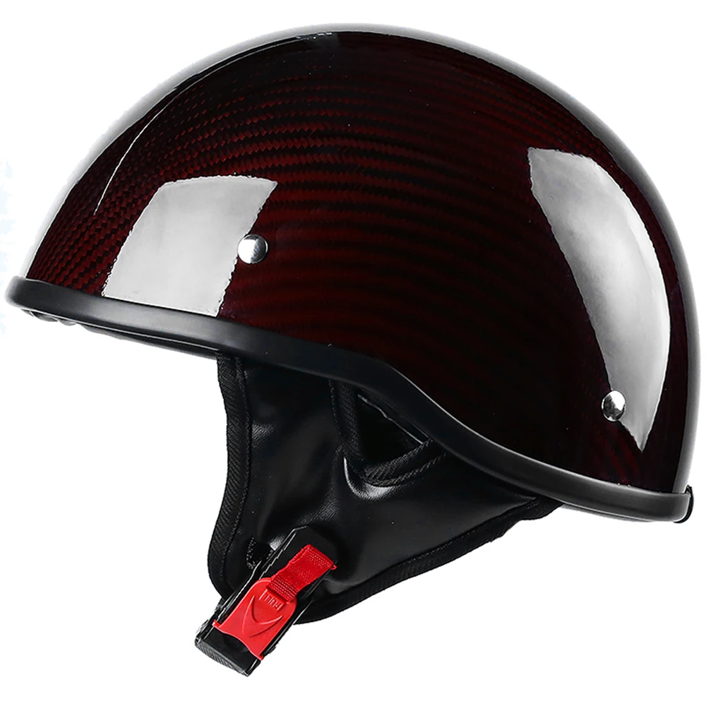Мотоциклетный шлем LVCOOL Ретро из углеродного волокна мотоциклетный с открытым