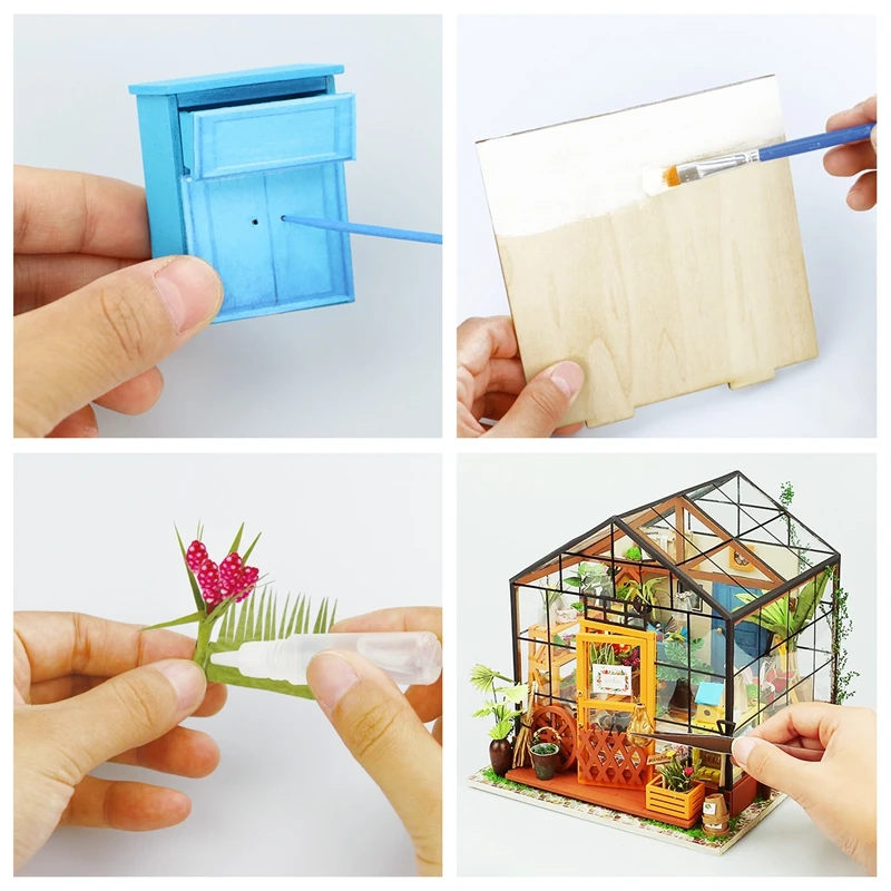 Кукольный дом мебель Diy Дом с мебели для детей и взрослых Miniaturas деревянный кукольный домик наборы кукольный домик