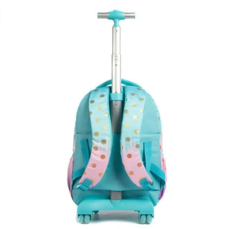 Children school Rolling Backpack Bag School Wheeled Backpack for girls SchooTrolley Bag Wheels Kids Travel luggage Trolley Bags