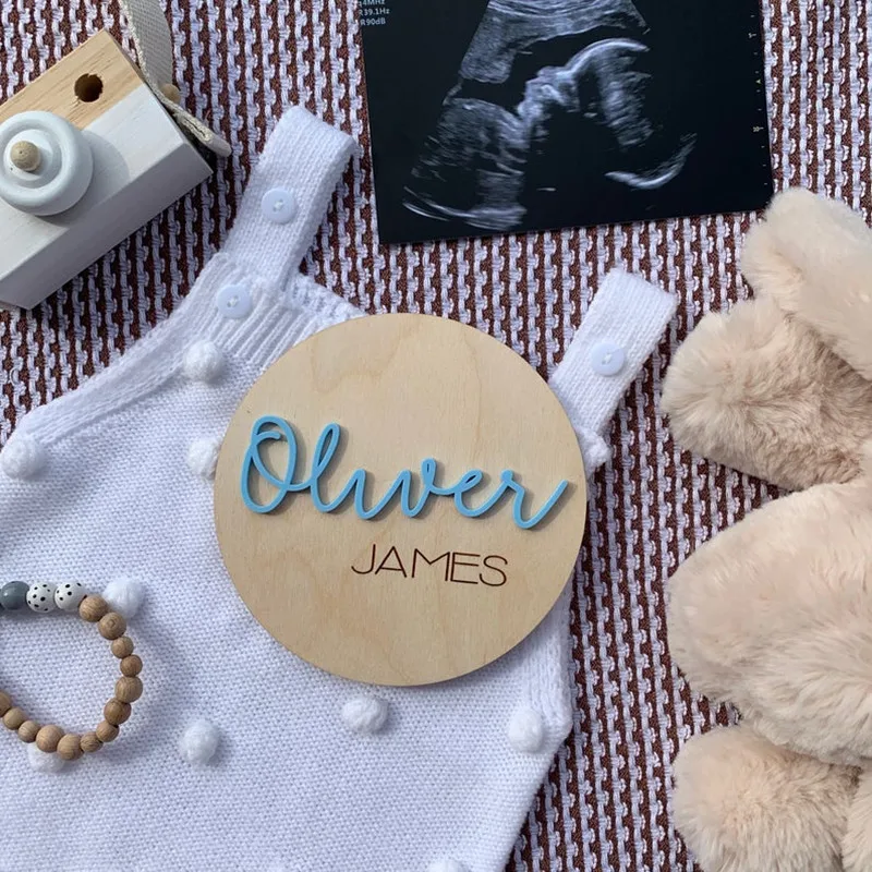 Табличка с объявлением имени ребенка 3D деревянная табличка именем для детской