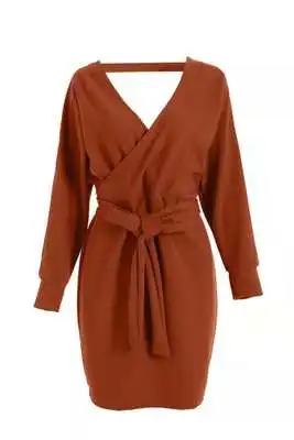 Женское трикотажное платье-свитер зимнее теплое облегающее 2020 | Женская одежда