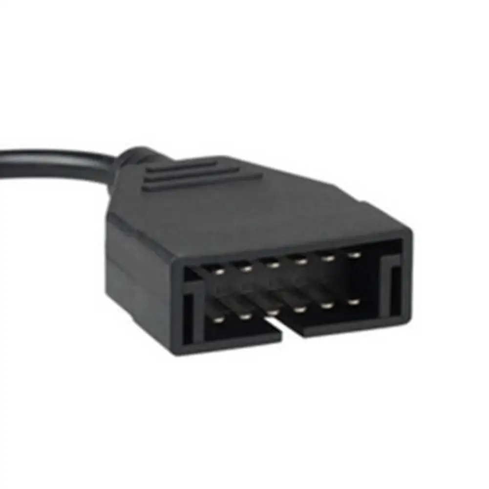 

12 Pin to 16Pin OBD/OBD2 Connector Diagnostic Cable Black for Daewoo Adapter
