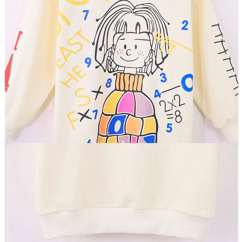 Sudaderas con capucha para ni&ntilde;as de 3 a 14 a&ntilde;os, su&eacute;ter largo con estampado de dibujos animados de princesa, ropa bonita para adolescentes, Oto&ntilde;o, 2022-5
