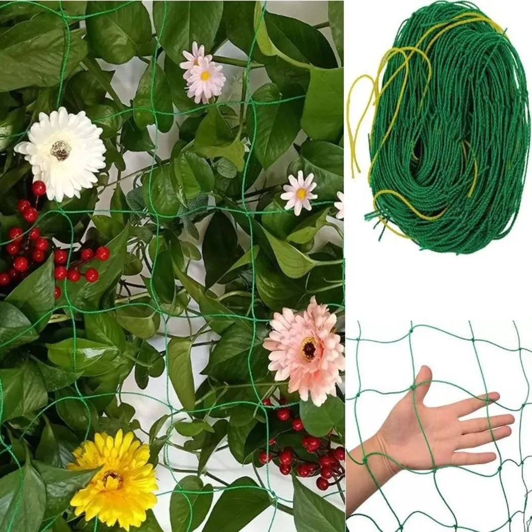 

Garden Nylon Trellis Netting Support Climbing Bean Plant Net Grow Fence Decor 1.8mx.8m Green Thickened Line