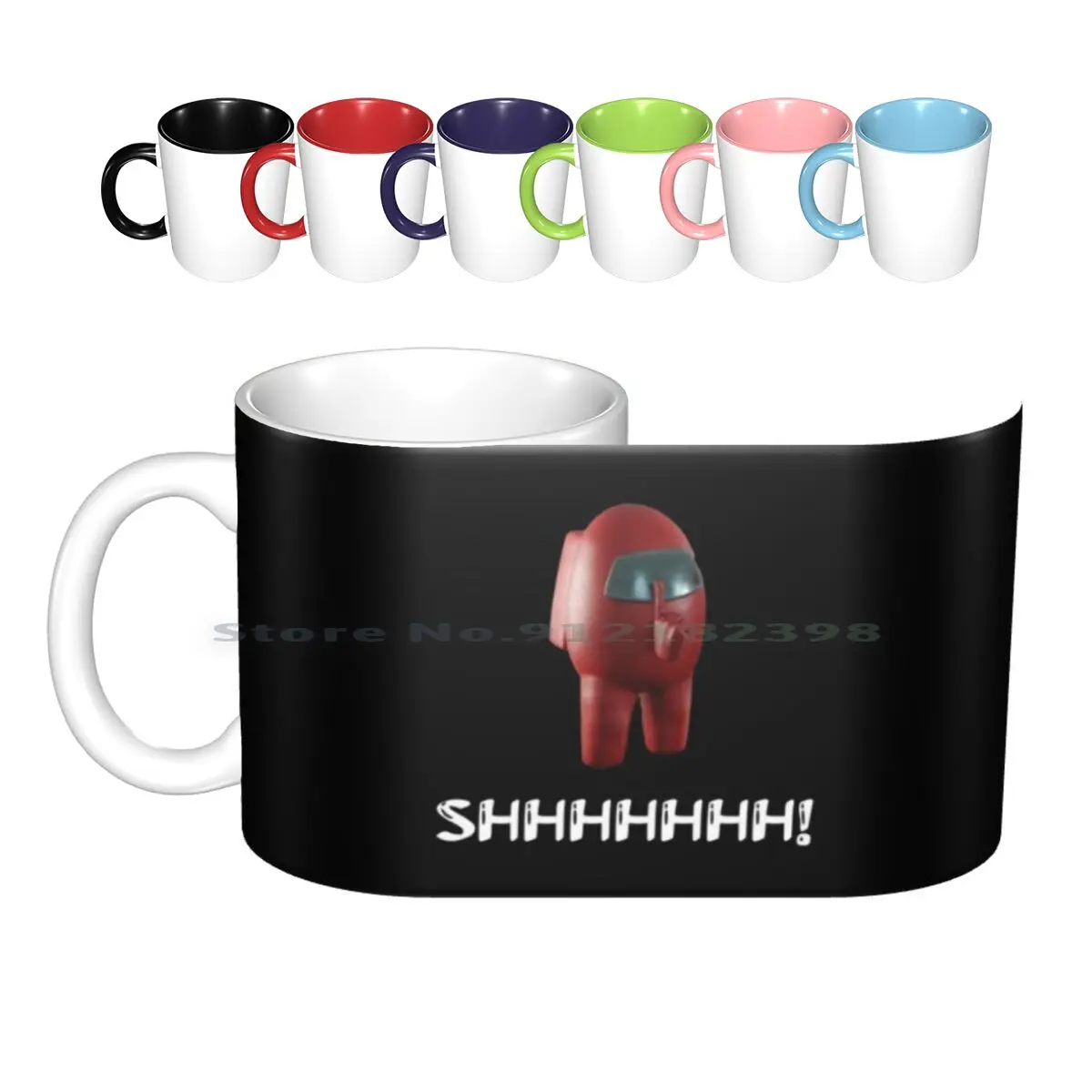 

Shhhhhhh-керамические кружки, кофейные чашки, кружка для молока и чая, Crewmate Impostor Crewmate среди простых персонажей команды США Sus